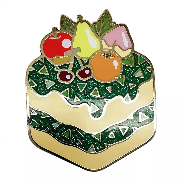 Glitter Metal Hard Enamel Pins for Souvenir